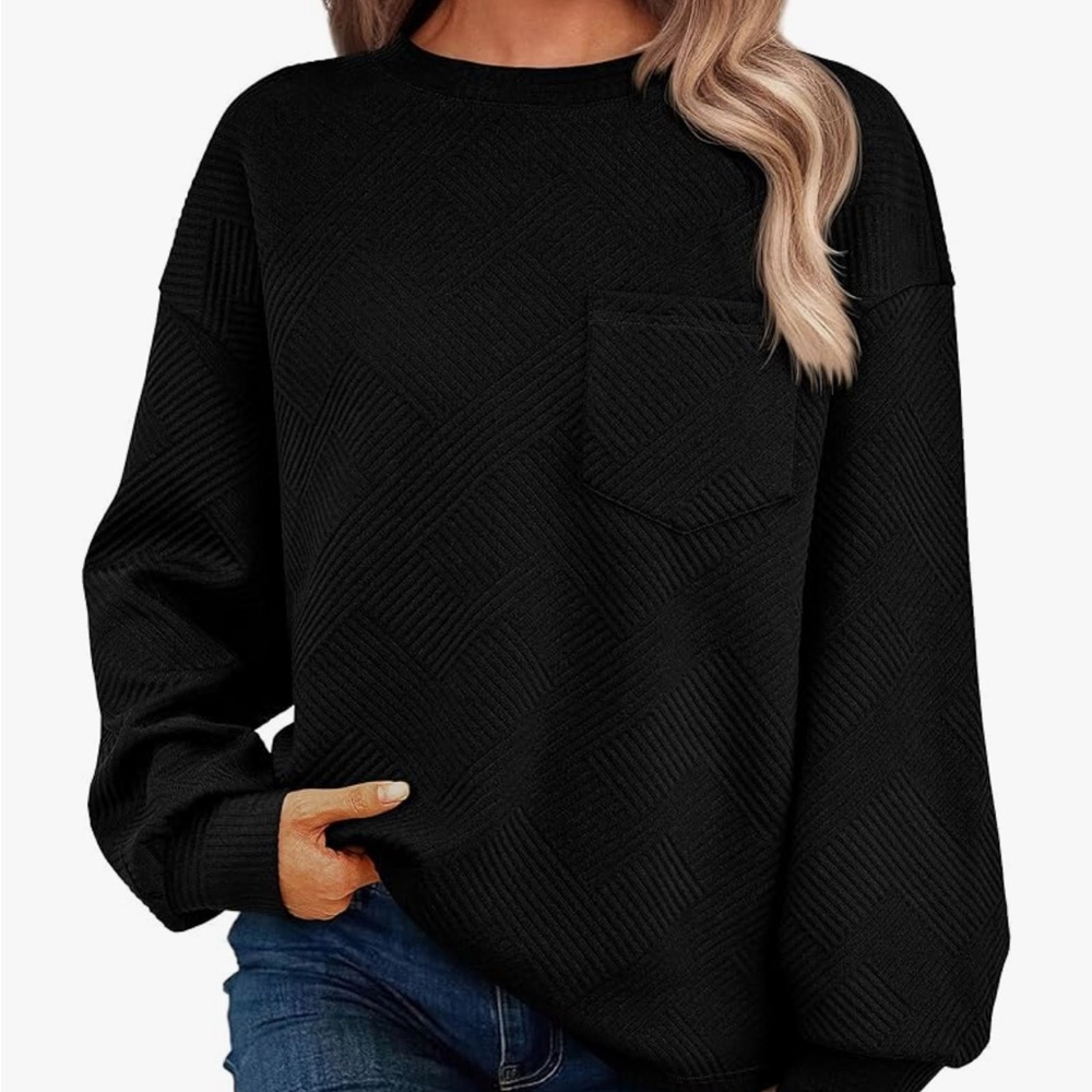 Black Women's Top with Pocket